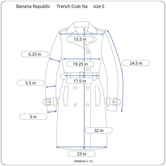 Banana Republic Trench Coat Navy White Ribbon Trim Belted Pocket Women size S - Picture 13 of 13